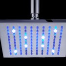 Free shipping brass square led shower head 20x20cm