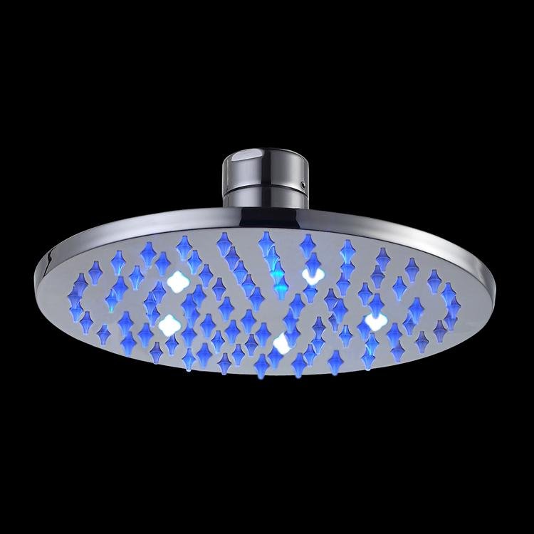 Free shipping brass round led shower head 20x20cm