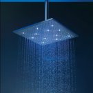 Free shipping stainless steel  square led shower head 40x40cm