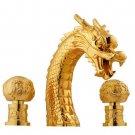 gold pvd clour  widespread 8 inch dragon bathtub   faucet