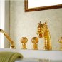 gold pvd clour  dragon bathtub faucet