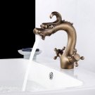 Antique clour double handles dragon basin sink mixer faucet Antique clour double handles dragon basin sink mixer faucet