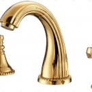 Free shipping new design gold clour 8 inch widespread lav sink faucet