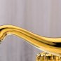 new design gold clour 8 inch widespread lavatory sink faucet deck mounted