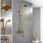 Gold  clour Rainfall  shower faucet  wall mounted shower faucet