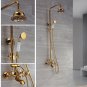 Gold clour Rainfall  shower TUB faucet  mixer tap wall mounted shower faucet