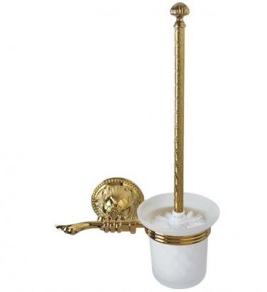 FREE SHIPPING new design GOLD Flowers toilet brush holder