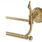 Luxury New design 24k gold flowers double towel bar