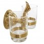 FREE SHIPPING gold pvd color double flowers TUMBLER HOLDER TEECH CUP