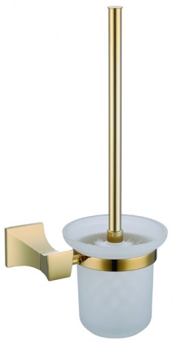 GOLD Color bathroom square toilet brush holder