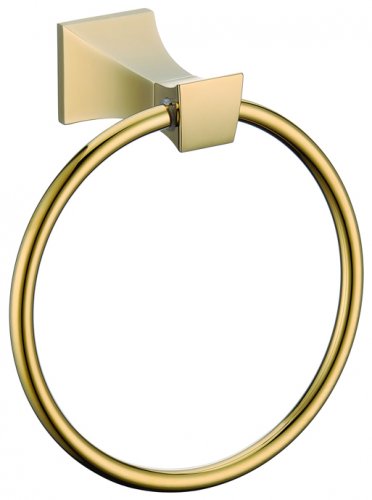 GOLD clour square design  towel ring