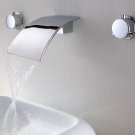 Free shipping polished chrome wall mounted watefall sink/ Bathtub faucet