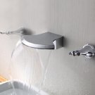 Free shipping polished chrome wall mounted watefall sink faucet