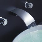Free shipping polished chrome wall mounted watefall sink/ Bathtub faucet