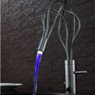 Solid Brass LED Kitchen Faucet with Color Changing LED Light