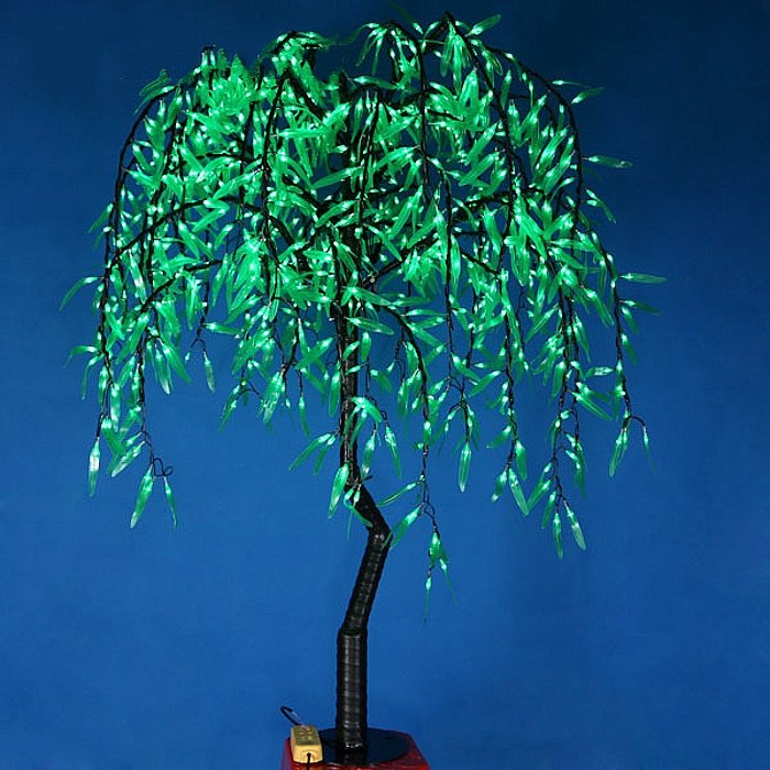 4ft/1.2m LED Artificial Willow Tree Light 288pcs LEDs Green Color Christmas/Party/Wedding Decor