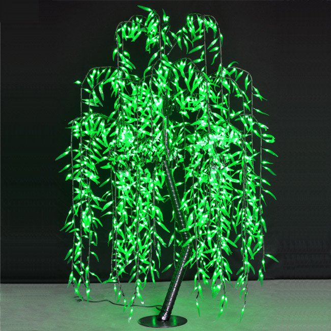 6ft/6ft LED Artificial Willow Tree Light 945pcs LEDs Green Color