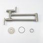 Wall Mount single cold Water Pot Filler kitchen faucet Double Joint Spout Brushed nickel