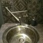 Wall Mount single cold Water Pot Filler kitchen faucet Double Joint Spout Brushed nickel