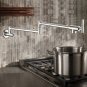 Wall Mount single cold Water Pot Filler kitchen faucet Double Joint Spout Chrome
