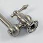 Wall Mount single cold Water Pot Filler kitchen faucet Double Joint Spout Brushed nickel