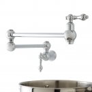 Wall Mount single cold Water Pot Filler kitchen faucet Double Joint Spout Chrome