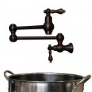 Wall Mount single cold Water Pot Filler kitchen faucet Double Joint Spout ORB Oil Rubbed Bronze
