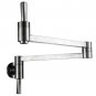 Brushed nickel Wall Mounted Pot Fillerkitchen  Faucet with Dual Swing Joints and 25" Extension