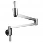 Brushed nickel Wall Mounted Pot Fillerkitchen  Faucet with Dual Swing Joints and 25" Extension