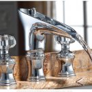 Chrome clour 8 inch widespread lavatory crystal handes sink faucet waterfall basin faucet Chrome clour 8 inch widespread lavatory crystal handes sink faucet waterfall basin faucet