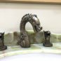 Antique bronze 3 Pcs 8" WIDESPREAD LAVATORY BATHROOM SINK DRAGON FAUCET mixer tap