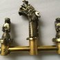 Antique brass dragon Design widespread bathroom Lavatory sink Faucet wall mount