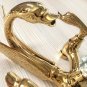 Ti-Gold wall mounted Crystal swan Bath Tub shower Filler Faucet with Handshower swan handles