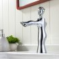 Single Hole chrome Finish Bathroom Sink Beauty Faucet Mixer Tap deck mounted luxurious tap