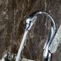 Chrome colorsingle hole bathroom basin swan faucet mixer Crystal handle deck mounted New