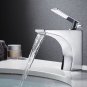 chrome single hole bathroom lavatory basin sink faucet mixer tap Square crystal handles MODERN