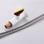 Gold white oval waterfall bathroom basin sink faucet tap deck mount single hole Mushroom mixer tap