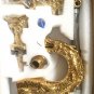 Gold color 3 Pcs 8" WIDESPREAD LAVATORY BATHROOM SINK DRAGON FAUCET mixer tap