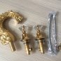 Gold color 3 Pcs 8" WIDESPREAD LAVATORY BATHROOM SINK DRAGON FAUCET crystal