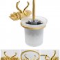 Bathroom Accessories Bath Hardware Set Golden Color Swan TOILET BRUSH HOLDER