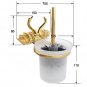 Bathroom Accessories Bath Hardware Set Golden Color Swan TOILET BRUSH HOLDER