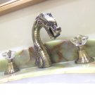Antique brass 3 Pcs 8" WIDESPREAD LAVATORY BATHROOM SINK DRAGON FAUCET mixer tap crystal handles Antique brass 3 Pcs 8" WIDESPREAD LAVATORY BATHROOM SINK DRAGON FAUCET mixer tap crystal handles