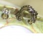 Antique brass 3 Pcs 8" WIDESPREAD LAVATORY BATHROOM SINK DRAGON FAUCET mixer tap crystal handles