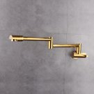 Wall Mounted Brass single cold Pot Filler kitchen faucet tap Double Joint Spout Kitchen Faucet