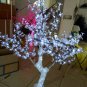 5FT LED Christmas Light Crystal Cherry Blossom Tree with White Leafs Outdoors Decor