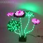 25.5" LED Lotus Light 3 Pink Lotus 2 Green Leaf Christmas Holiday Outdoor Deco home garden