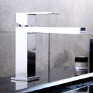 Modern Bathroom Waterfall Long Spout Sink Faucet Basin Filler in Chrome Finish