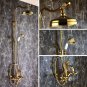 Gold wall mounted Rianfall swan Bath Tub shower Filler Faucet Handshower luxury mixer tap