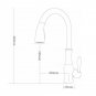 Single Handle tap High Arc Swivel Spout Pull Out Kitchen Sink Faucet Rose gold