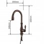 ORB Pull Out Sprayer Kitchen Bar Sink Mixer Faucet Single Hole Deck Mount Brass